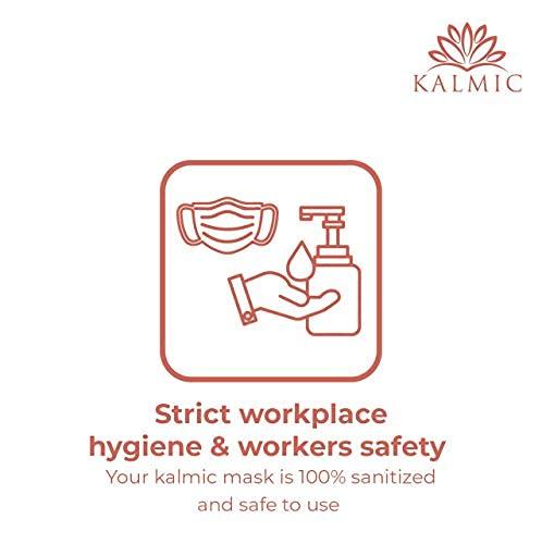 Kalmic Kalmic Organic Cotton Face Mask Combo Pack of 6 (3Adult +3Kids Small Size), 100% GOTS Certified Cotton Herbal Dyed with Manjistha Herb(Madder Herb)