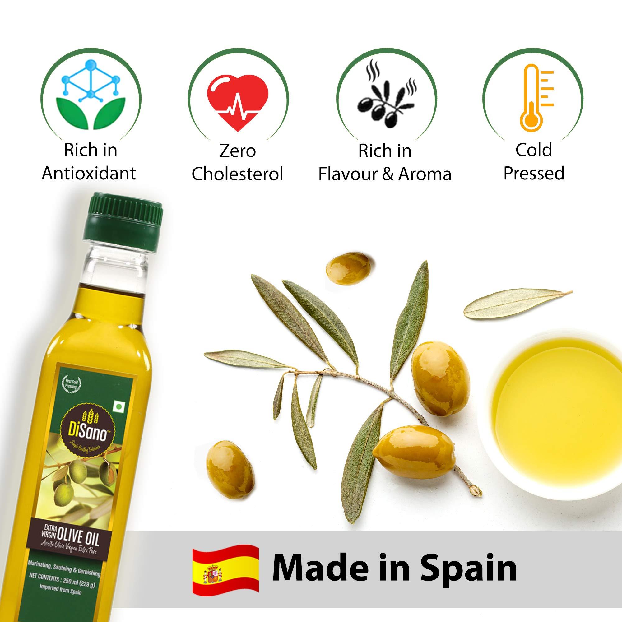 DISANO DiSano Extra Light Olive Oil, Indian dishes and frying, 2L & DiSano Extra Virgin Olive Oil, First Cold Pressed, 250ml Material : vegetarian
