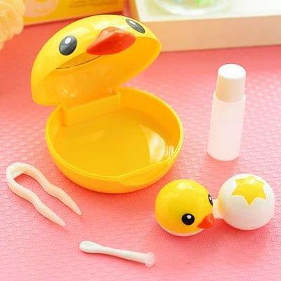 HOMIES INTERNATIONAL HOMIES INTERNATIONAL Donald Duck Shaped Eye Care Hard and Soft Lens Case with Mirror (8x8x3 cm)