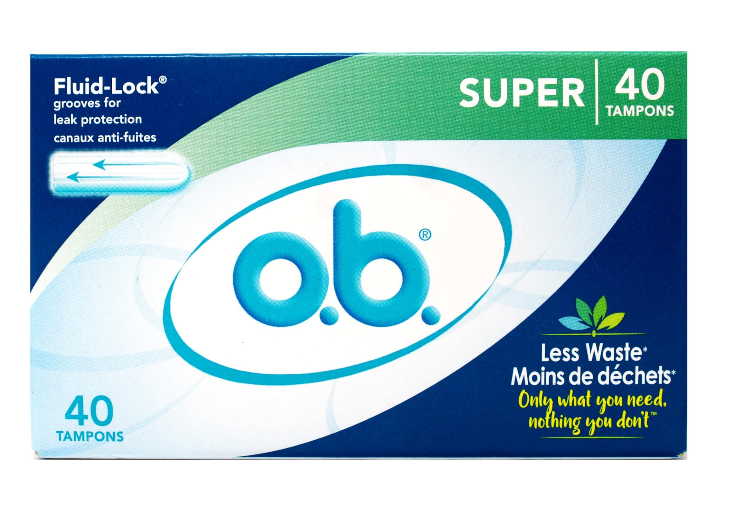 o.b. o.b. Pro Comfort Applicator Free Digital Tampons, Super - 40 Count