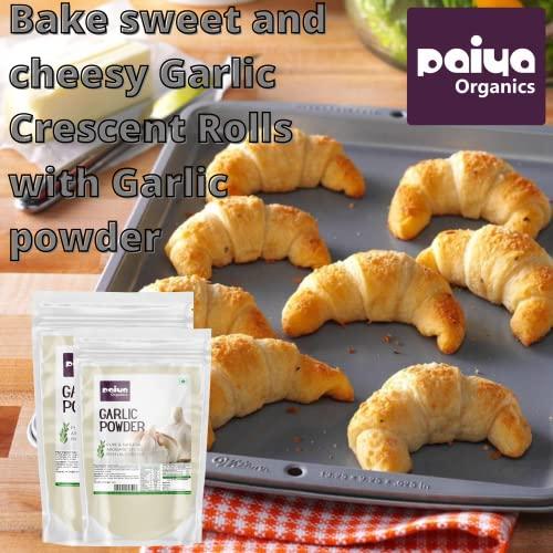 paiya organics Paiya Organic 2x100gm Dry Garlic Powder Pure & Natural Organic No added peservative great for flavouring mayonnaise and tomato ketchup, sauces, salad dressings, gravies (200gm)