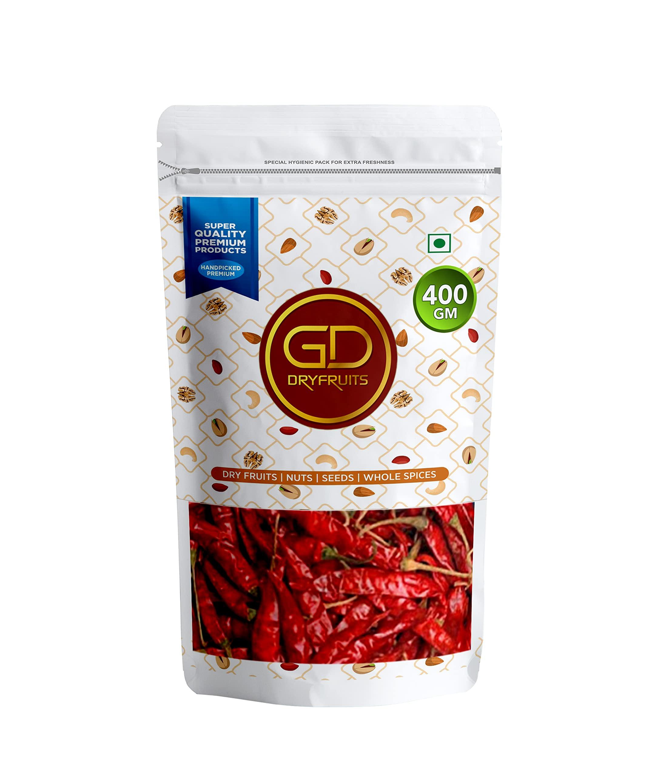 GD Dryfruit GD Dryfruit Dry Lavangi Chilli Whole (Stemless ) 400gm