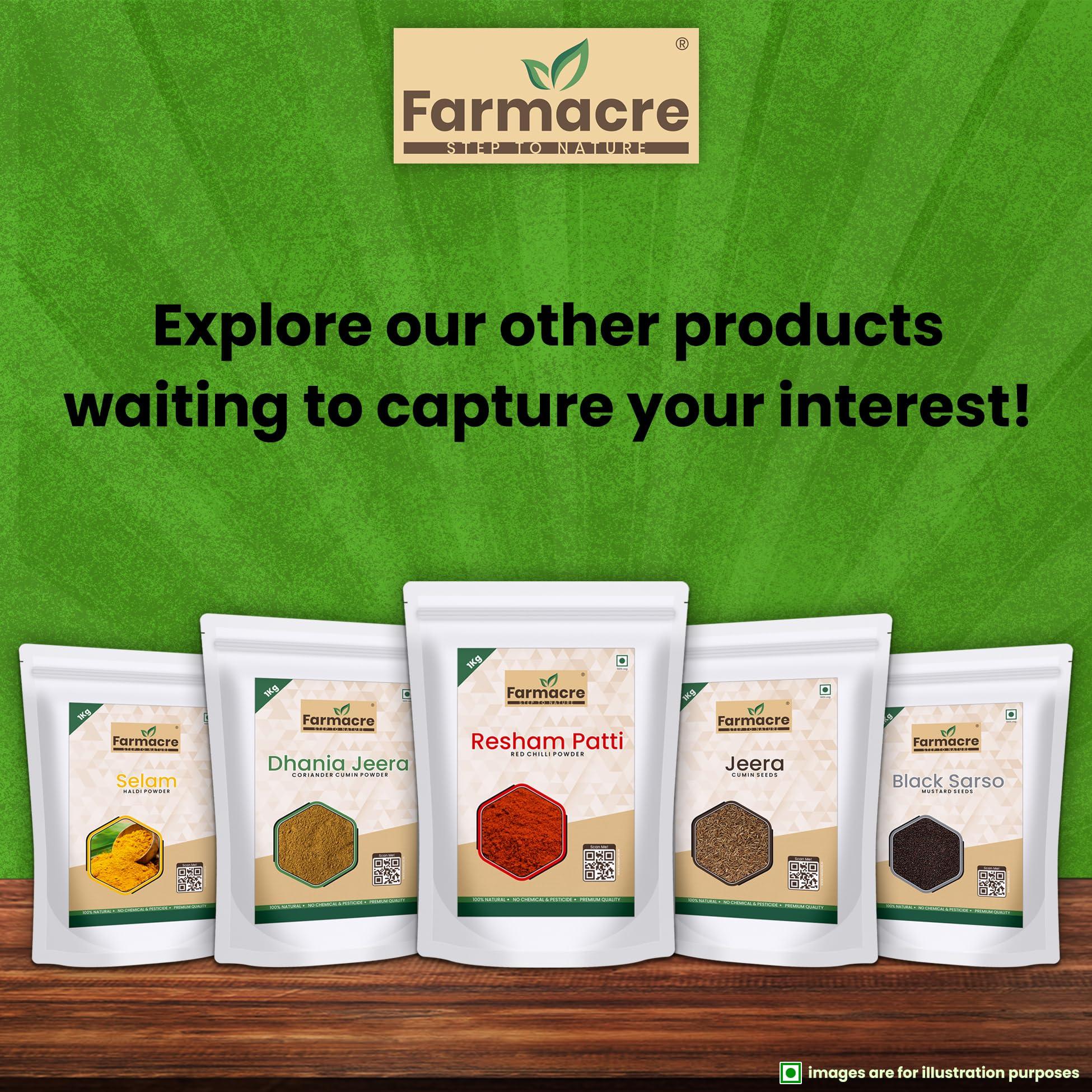 Farmacre With Logo Farmacre Selam Haldi Powder/Turmeric Powder/Natural Haldi Powder - 250 gms Pack | Product Of Cow Based Natural Farming (CBNF) | Product Of Chemicals Free & Pesticides Free (250 gm)