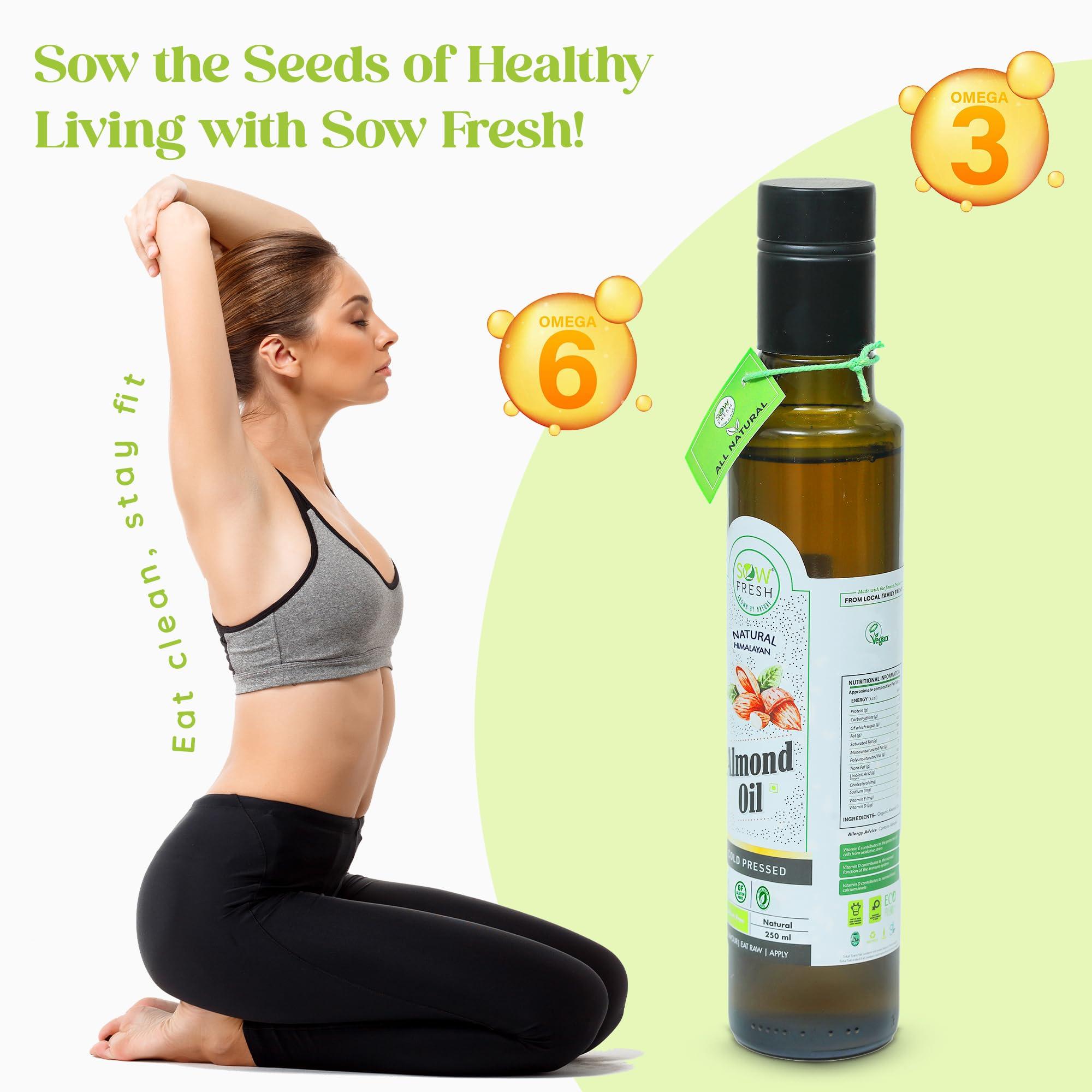 SOW FRESH GROWN BY NATURE Sow Fresh Grown By Nature Organic Cold Pressed Almond Oil, 250 Ml