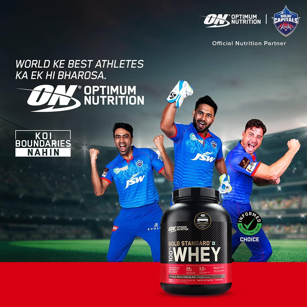 OPTIMUM NUTRITION Optimum Nutrition (ON) Gold Standard 100% Whey Protein Powder 1 lbs, 454 g (Double Rich Chocolate) & Serious Mass Gainer (Veg), High Protein High Calorie Weight Gainer - 1 kg (Vanilla)