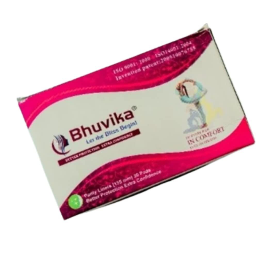 BHUVIKA SMART SANITARY NAPKINS Bhuvika Biodegradable Organic Daily Use Panty Liners For Women (30 Pads 155mm) Pack Of (1)