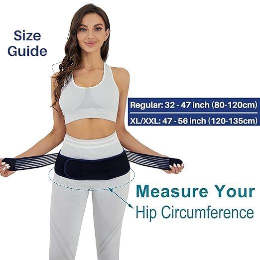 GUDDIES GUDDIES Pain Relief Belt - Flexi Back Belt- Lower Back Support Brace for Men and Women - Pelvic Support Belt - Trochanter Belt Pelvis Lumbar Hip Pain Relief Pelvic Belt(Hip Size 80-120 cm)