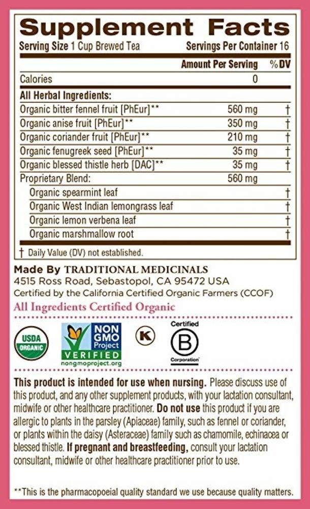 Traditional Medicinals Traditional Medicinal Teas Organic Tea Bags, 16 count (Mother\'s Milk, Pack of 1)