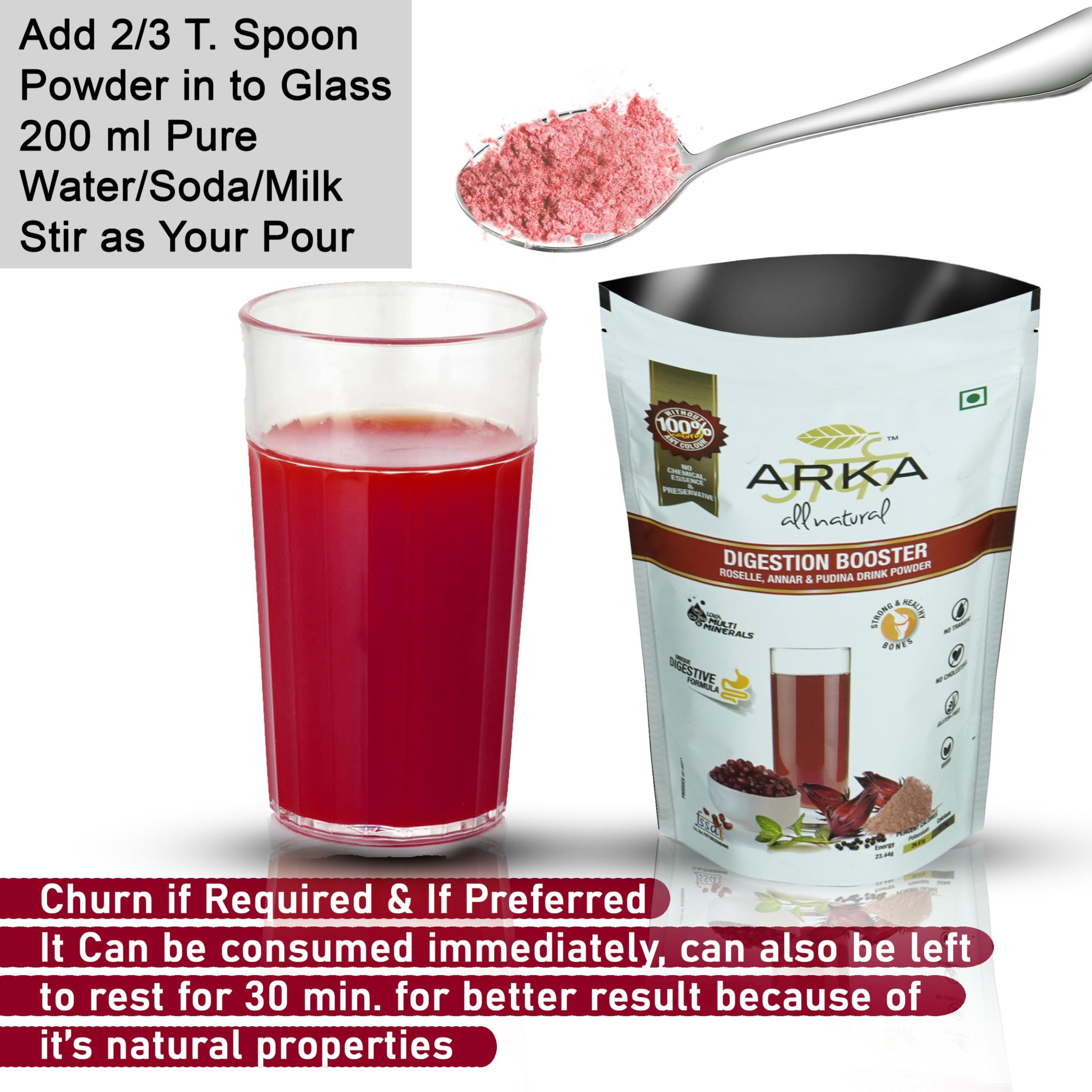 Arka All Natural Arka All Natural 3 Pk Digestion Booster Preservative Free Health & Nutritional Instant Energy Drink Powder Mix - 230gm Each