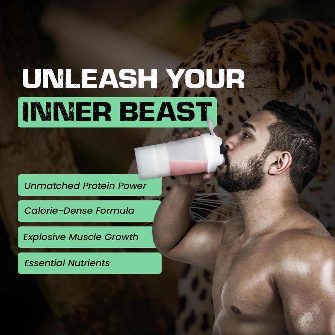 MUSCLE SIZE MUSCLE SIZE True Mass Gainer Powder Platinum Series (6lbs,2.72kg) Vanilla