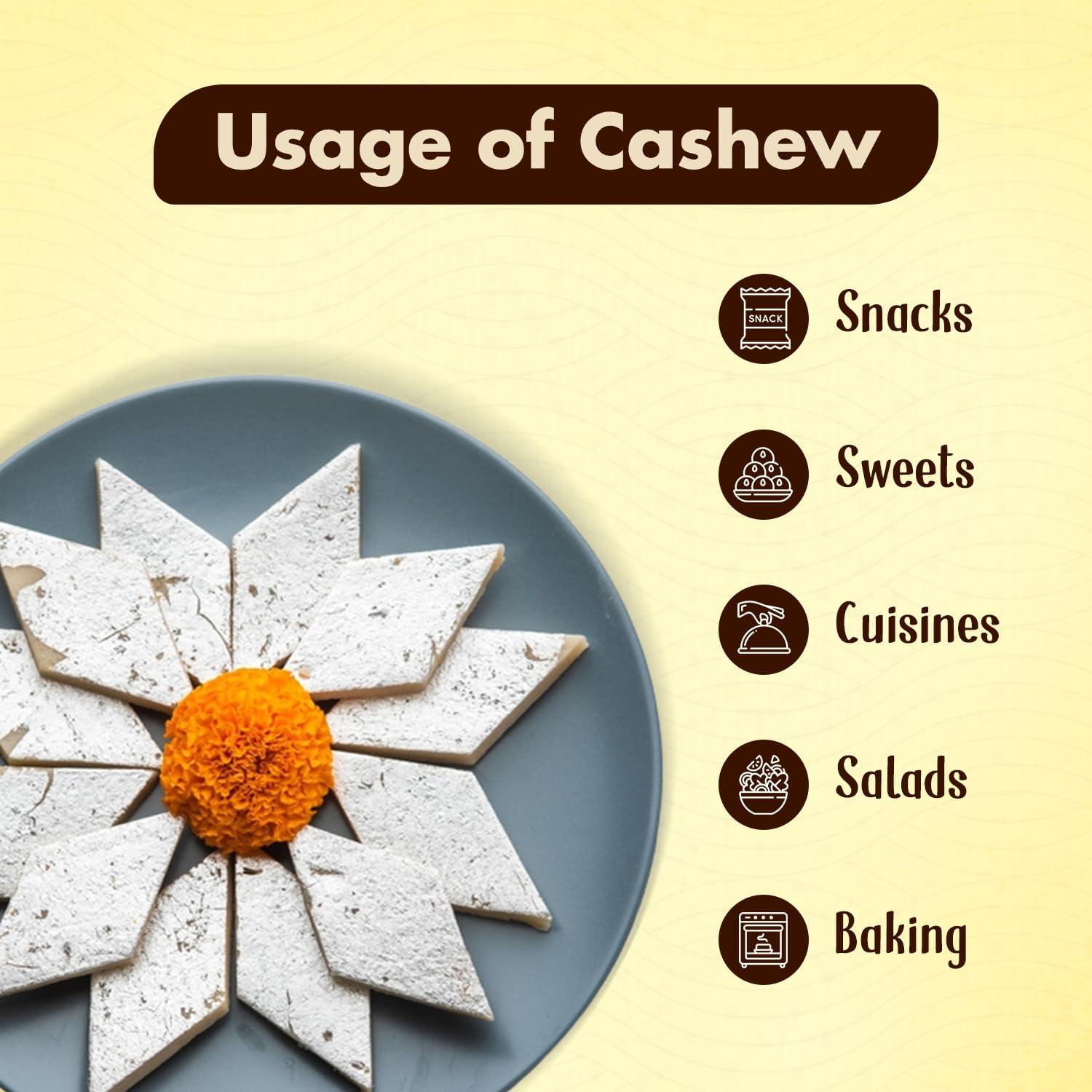 ELEGITY Elegity 100% Natural W210 Plain Cashew Papertube 200 gm | Whole Kaju - Nutritious, Delicious & Crunchy | No Added Preservatives in Dry Fruit | Source of Fibre, Rich in Protein