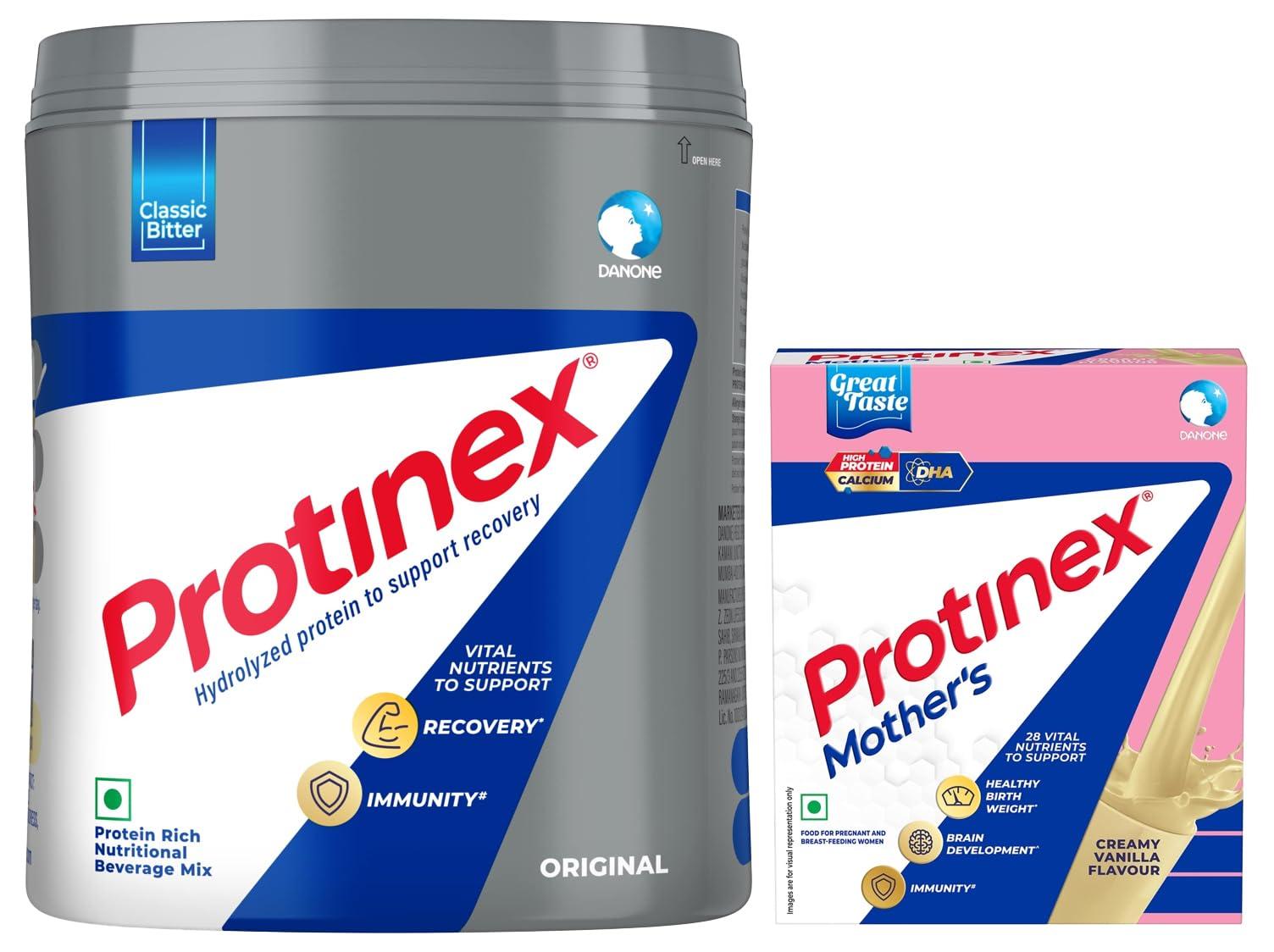 Protinex Protinex Nutritional Protein Drink Mix For Adults-(Original, 400 Gms, Jar) & Protinex Mother\'s Nutritional Drink - (Vanilla Flavor, 250 Gms, BIB)