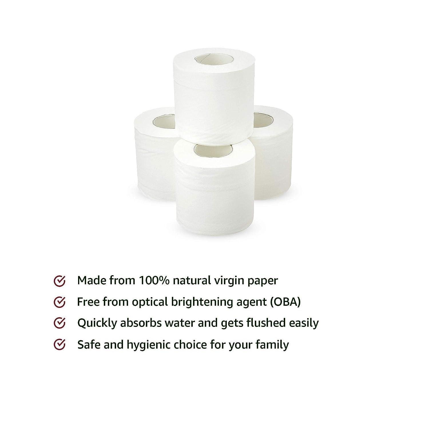 Rose Gold RoseGold 2 ply Rose Fragrance Toilet Paper Roll Extra Soft & Highly Absorbent for Your Home and Office Pack of 06 Rolls - Each Roll 360 Sheets