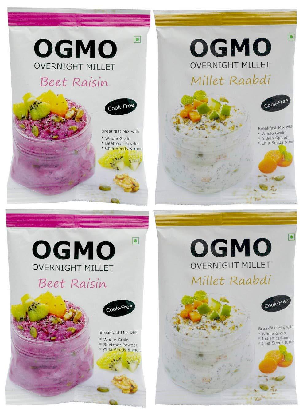 OGMO OGMO Overnight Millet Raabdi and Beet Raisin Combo Breakfast Mix
