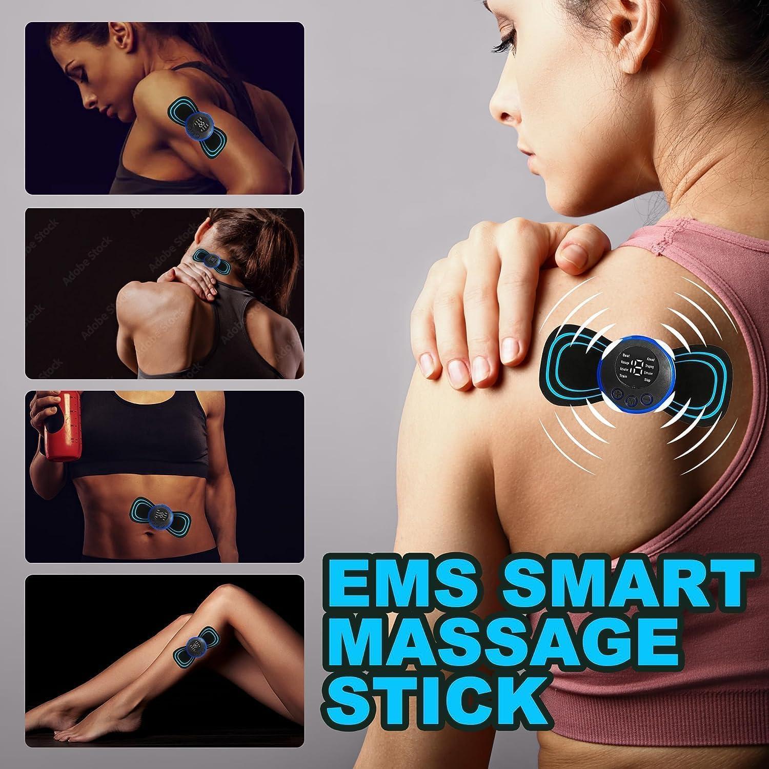 Generic Mini Massage Machine mini massager portable rechargeable full body massager for pain relief with 8 Mode Ems neck cervical massager (Body Massager) (VIB-MASS)