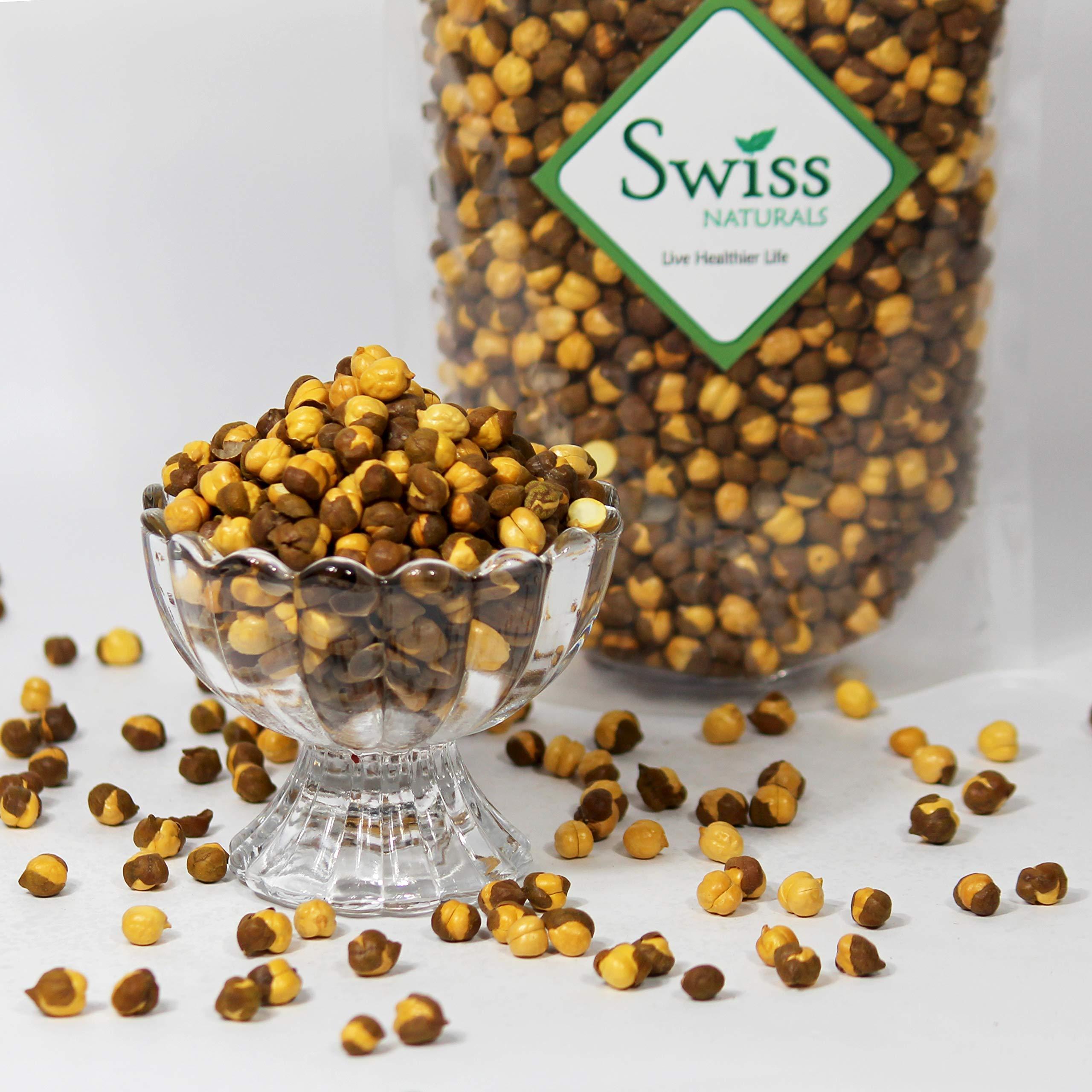 Swiss Naturals Swiss Naturals Whole Roasted Chana With Skin/Bengal Gram/Bhuna Chana (Unsalted), 400g