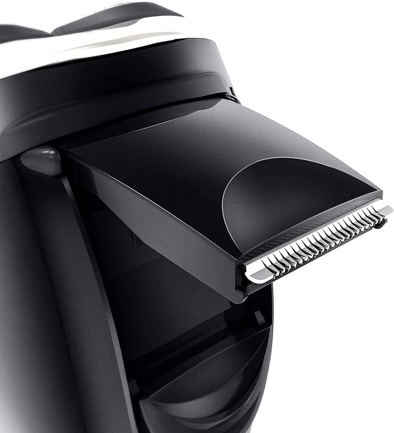 Hatteker Hatteker Men\'s USB Rechargeable Electric Cordless Rotary Wet and Dry Beard Pop-Trimmer, Black