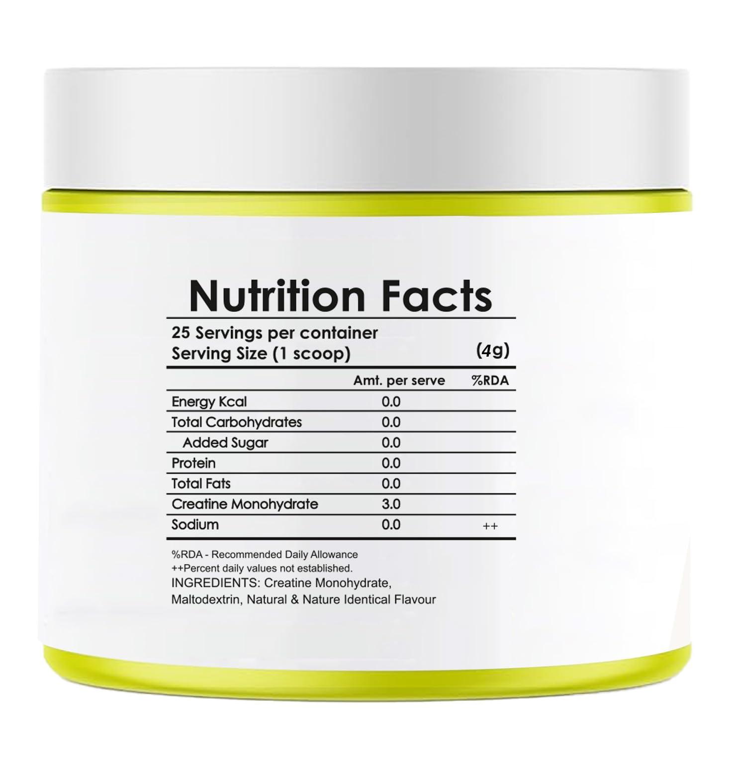 Muscle Asylum Muscle Asylum Creatine monohydrate powder - (Fruit Punch) 100gm & BCAA - (Fruit Punch) 300g