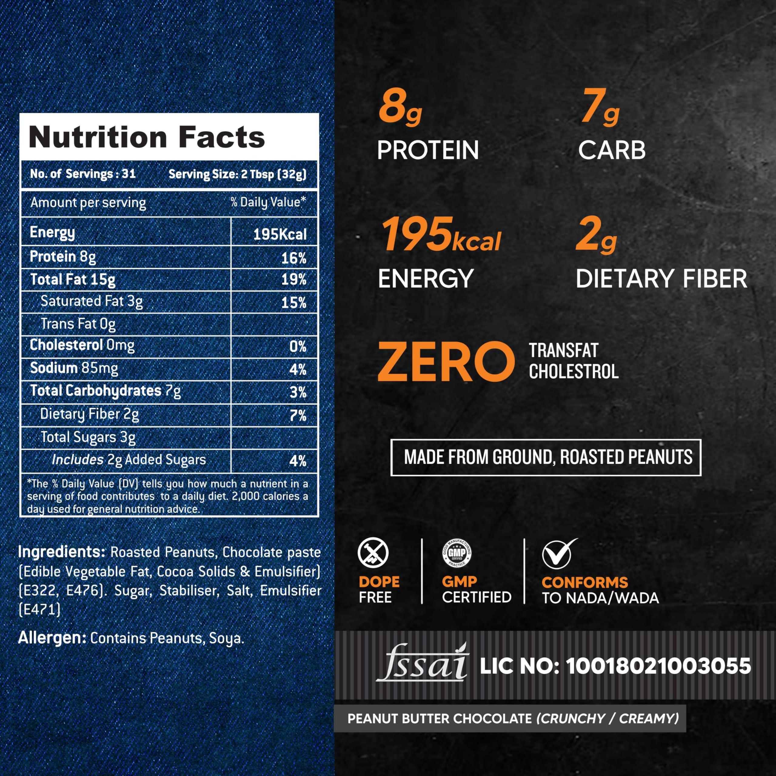 Asitis Nutrition Asitis Nutrition ATOM Chocolate Peanut Butter Creamy 1Kg | Gluten Free | Cholesterol Free