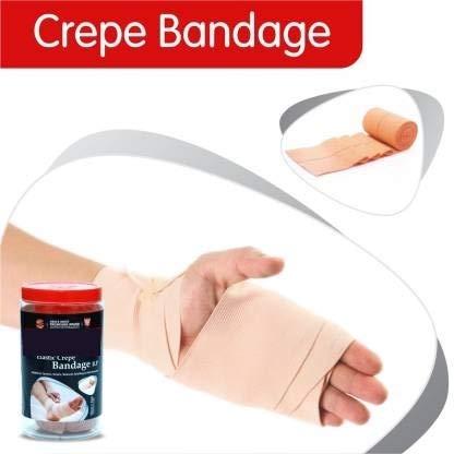 SHOP & SHOPPEE Shop & Shoppee Cotton Roll Crepe Bandage With Fast Edges - For Wrist, Arm, Shoulder, Ankle, Calf Pain (10cm X 1.4mtr) Crepe Bandage (10 cm)