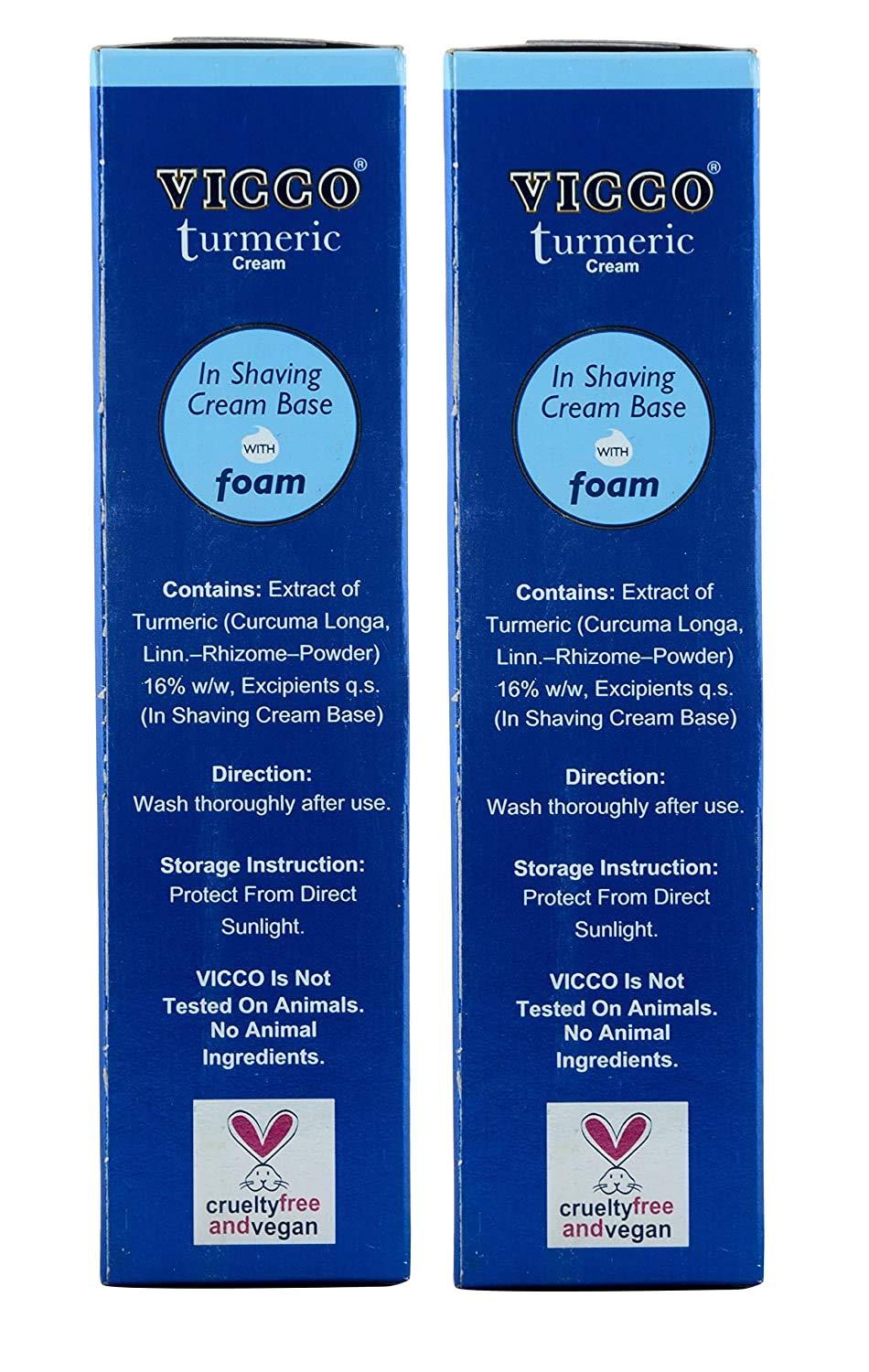 VICCO VICCO Turmeric Shaving Cream And Foam(Pack Of 2),300 Grams