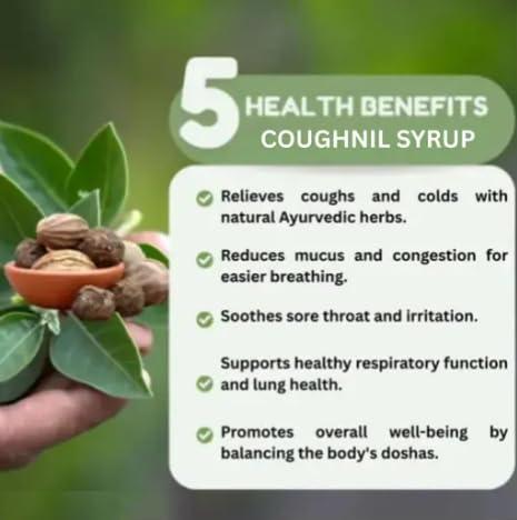 JAGRITI JAGRITI Coughnil Syrup - 500ml | An Ayurvedic Syrup | Useful In Respiratory Problems Like Cough, Cold & Asthma| Improve Digestion| Faster Relief from Sore Throat