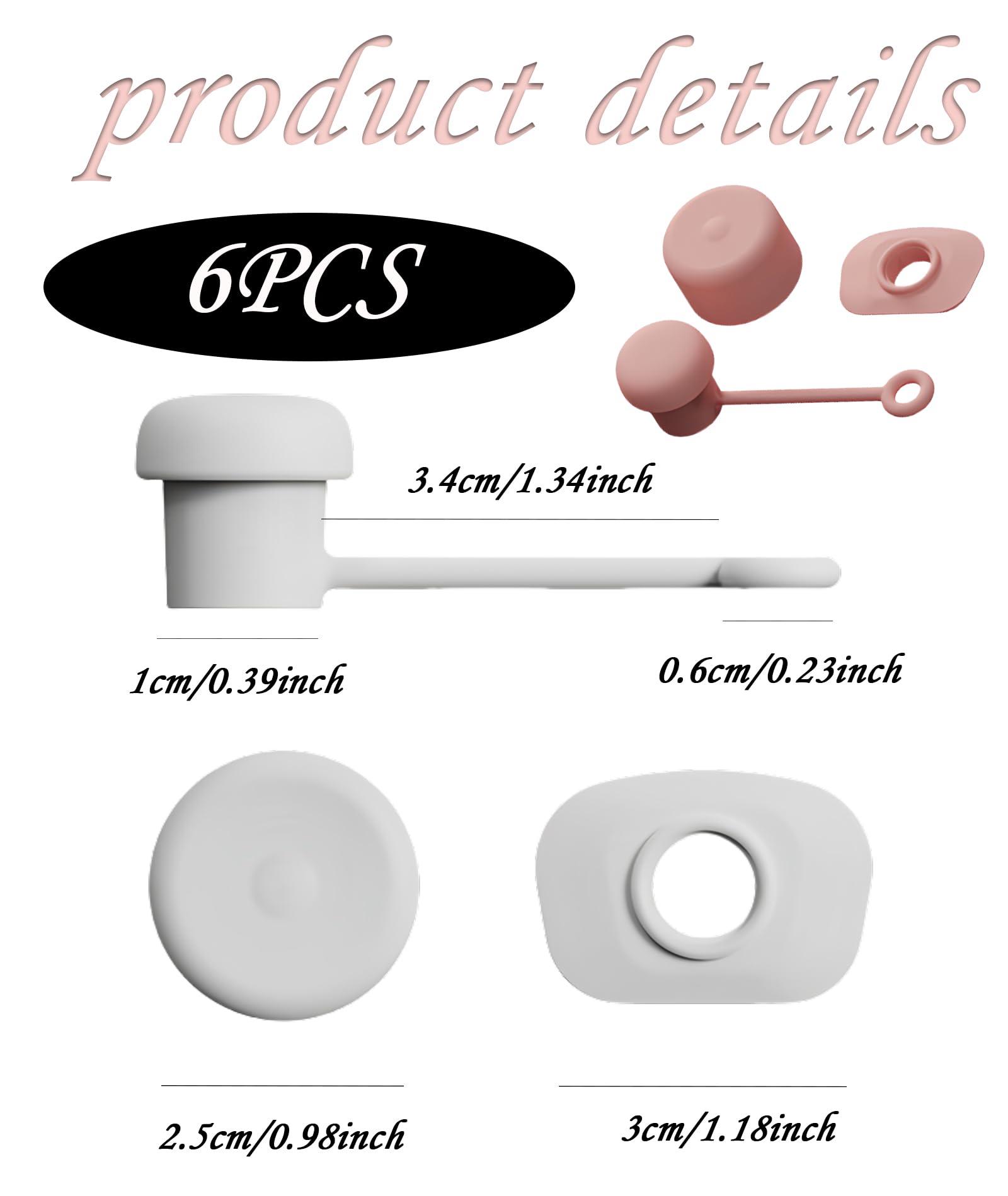 NUDFSY 6 Pcs Stanley Cup Accessories, Spill Stopper Set for Straw cover2.0, Food Grade Straw Cover Cap, Accessories Including Straw Cap, Fix Leak Stopper and Lid Spill Plug.