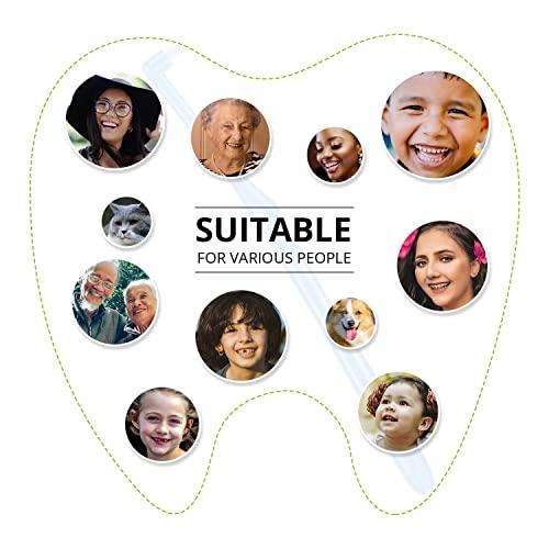 Boao 6 Pieces Tuft Toothbrush Tufted Brush End-Tuft Tapered Trim Toothbrush Soft Trim Wisdom Toothbrush Single Compact Interdental Interspace Brush for Detail Cleaning