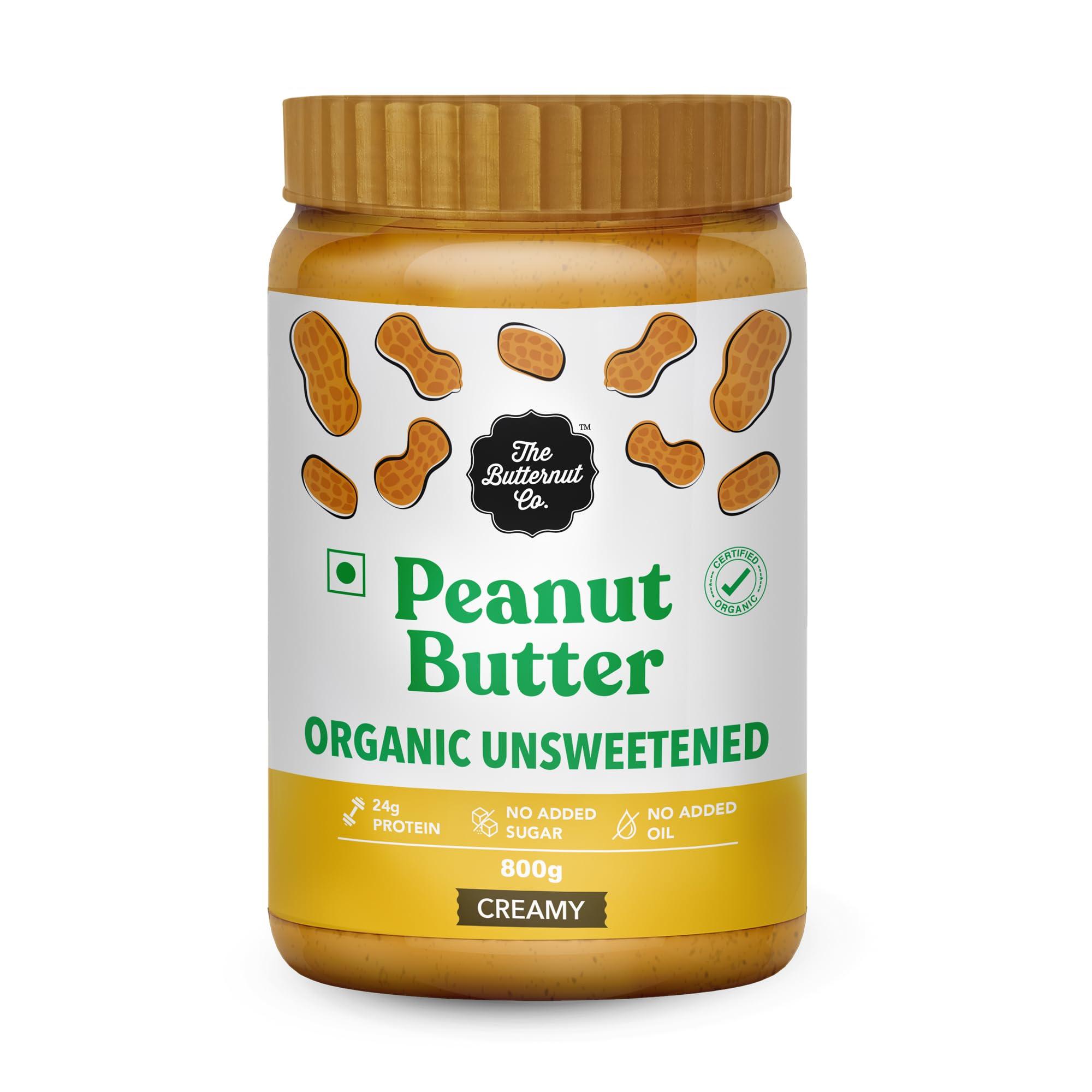 The Butternut Co. The Butternut Co. Protein Chocolate Fudge Peanut Butter Creamy 800g & Organic Unsweetened Peanut Butter Creamy 800g - 1.6kg Combo Value Pack