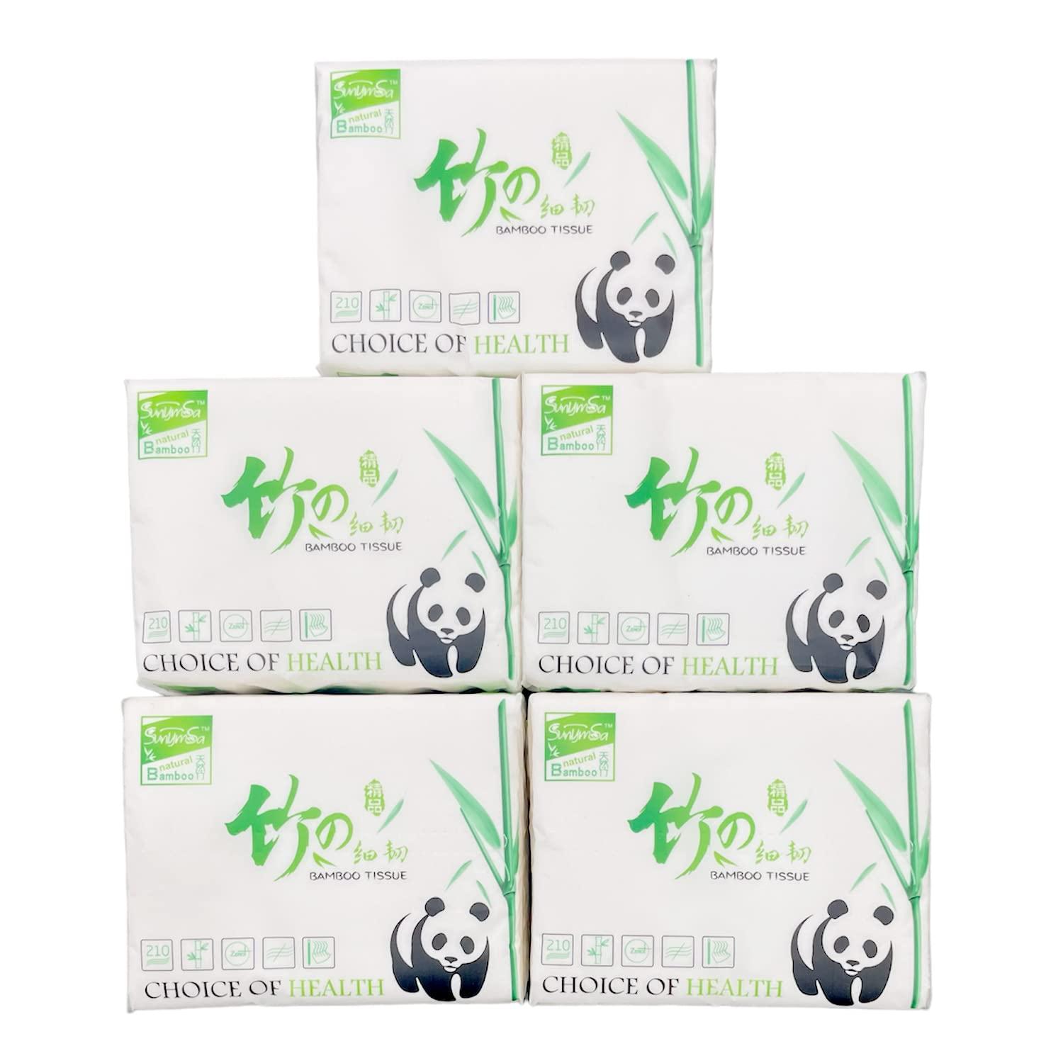 Orange Paper Orange Paper 3 Ply bamboo pulp Facial Tissue Soft Pack, Car Tissue Refill, Disposable Facial Tissues, Face Towel, Tissues Travel Size Pack for Car, 70 Pulls per pack (Pack of 5)