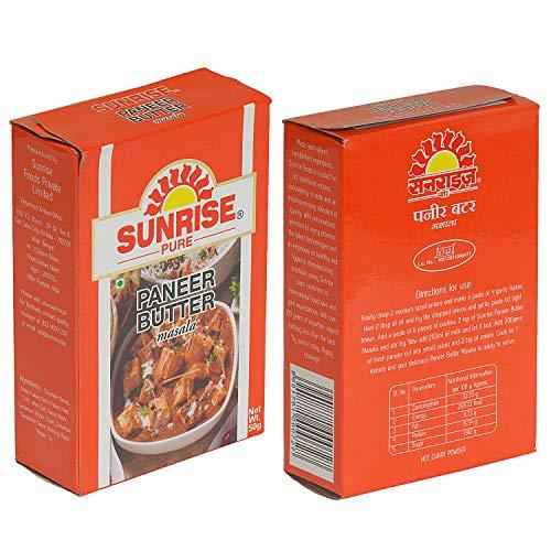 Sunrise Pure Sunrise Aloo Dum, Biryani Pulav, Chana, Chicken Curry, Machher Jhol, Meat, Paneer Butter, Pav Bhaji, Sabji, Sambhar, Shahi Garam All Type of Masala Each Pack 50gm (Pack of 11)