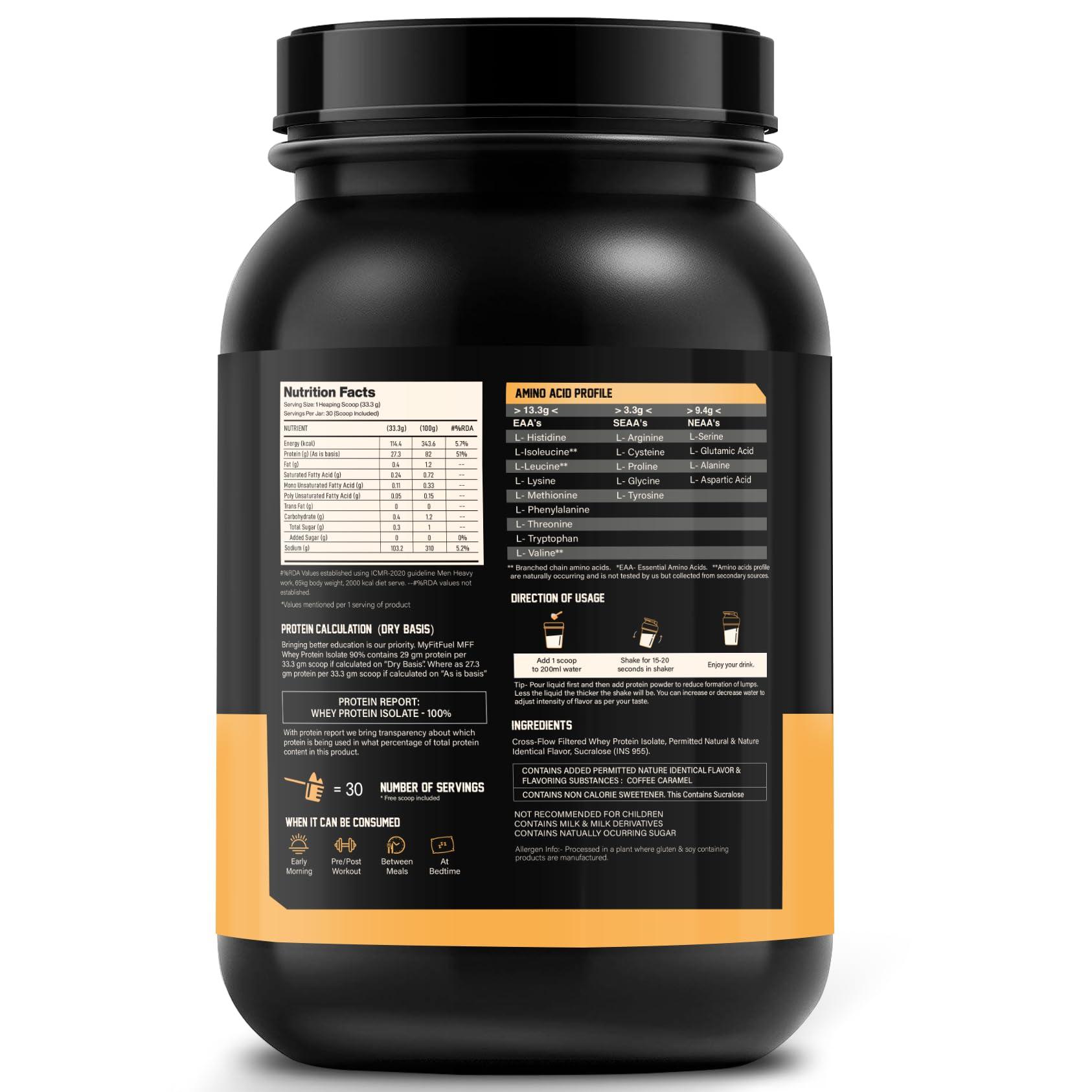 MyFitFuel MyFitFuel Elite ProZymes Whey Isolate Primary Source, Hydrolyzed Whey | Clinical Trial Enzyme & Probiotics For Faster Digestion Enhanced Absorption & Gut Health (Cookie & Cream, 1 Kg)