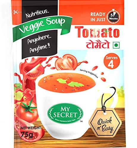 MY SECRET MY SECRET "Tomato Soup With 100% Vegetabls, No Added Preservatives (Pack of 4) 75 gm x 4 Units