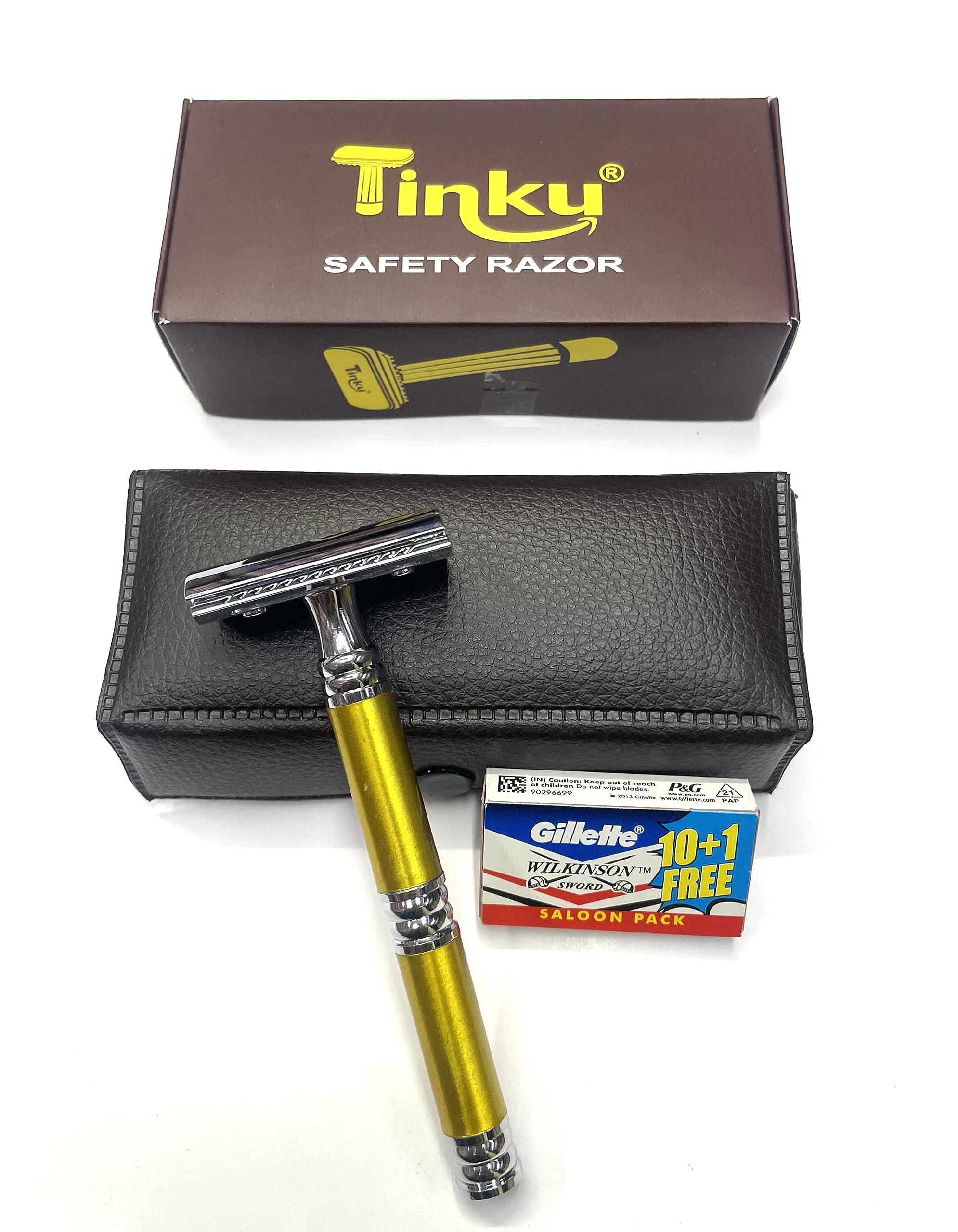 Tinku Tinku Double Edge Brass Safety Razor (T108-CC) Close Comb