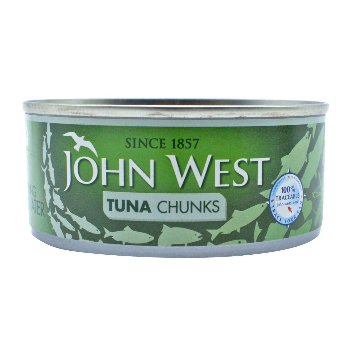 NOTTACIA John West Tuna Chunks in Spring Water, 145g Drained Weight 102g