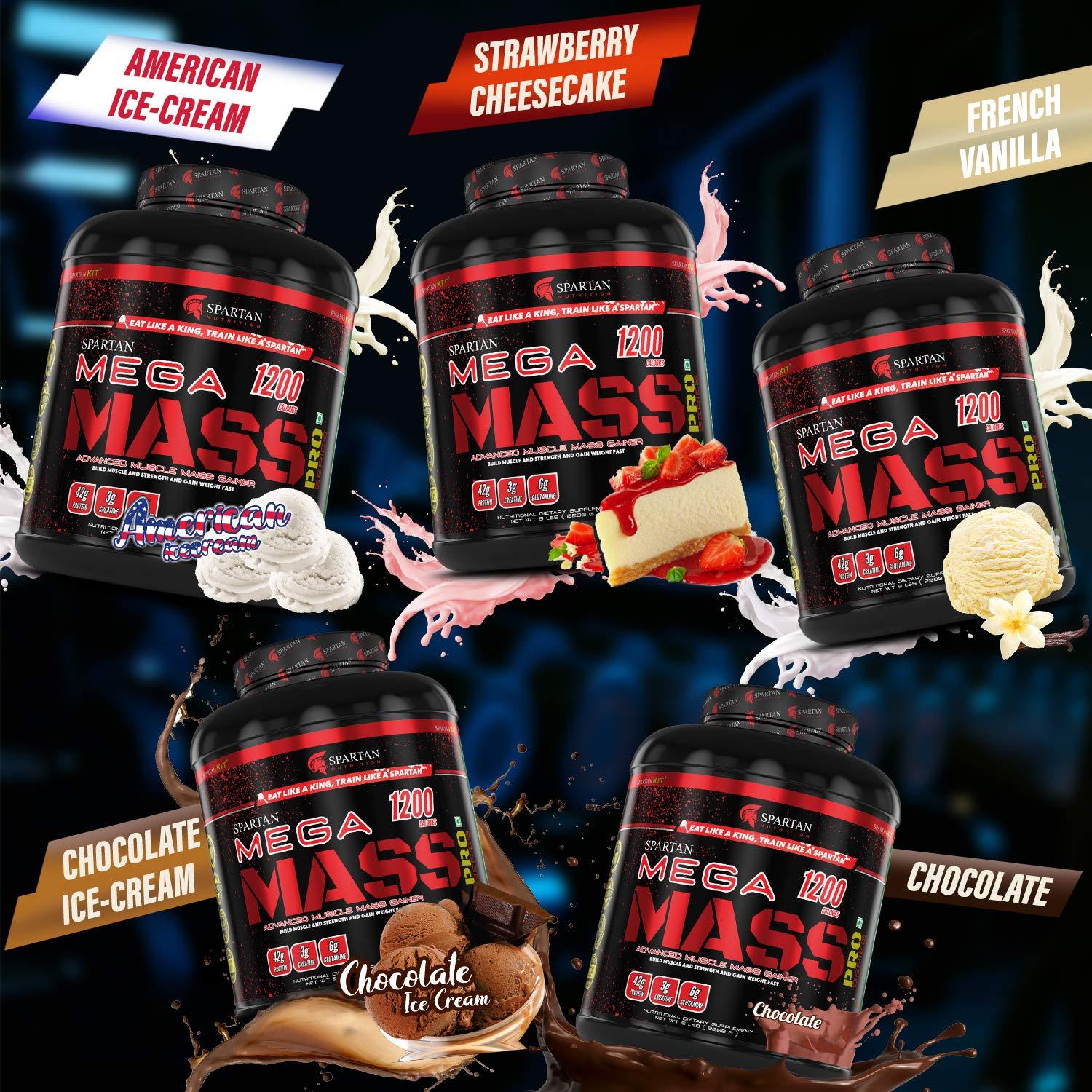 SPARTAN Spartan Nutrition Mega Mass Pro Series Weight/Mass Gainer - 5LBS, French Vanilla