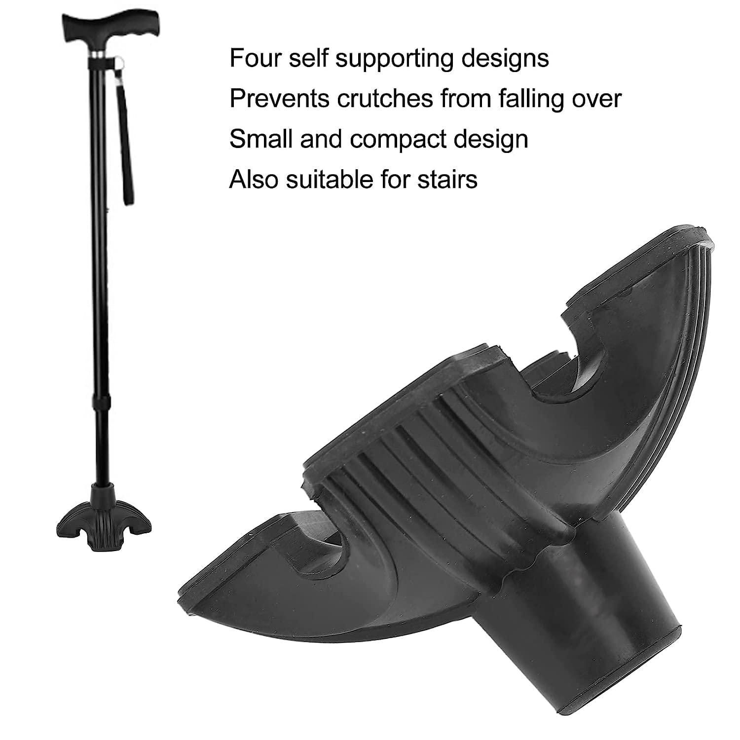 Generic Generic Quadruple Replacement Rubber Cane Tips, Stable Lightweight Wearproof Quad Support Cane Tip for Canes |