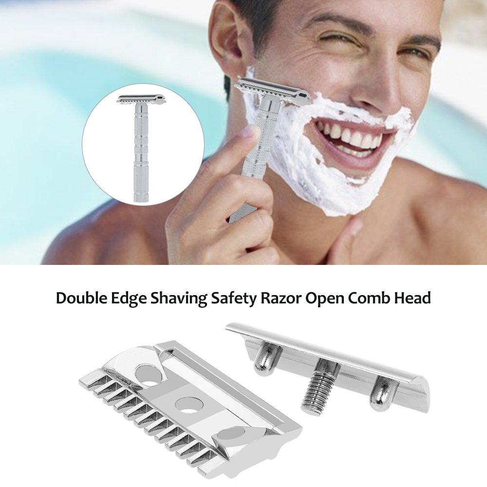 Qnotici Double Edge Shaving Safety Razor Open Comb Head Men Safety Razor Head Shaving Tool