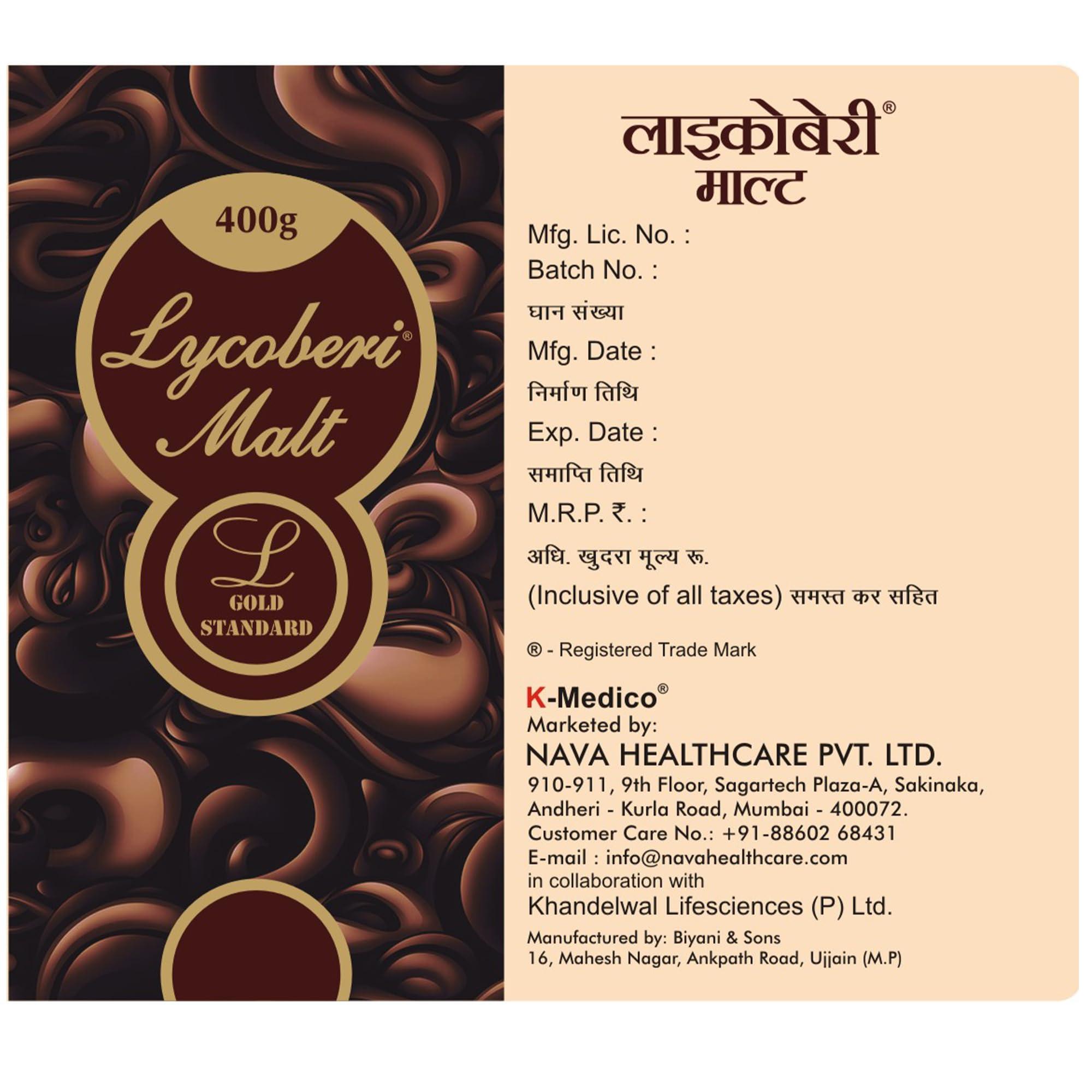 LYCOBERI Lycoberi Malt Ayurvedic for Immunity Daily Wellness Energy Stamina Ashwagandha 400GM Malt For Men & Women(Pack of 3)