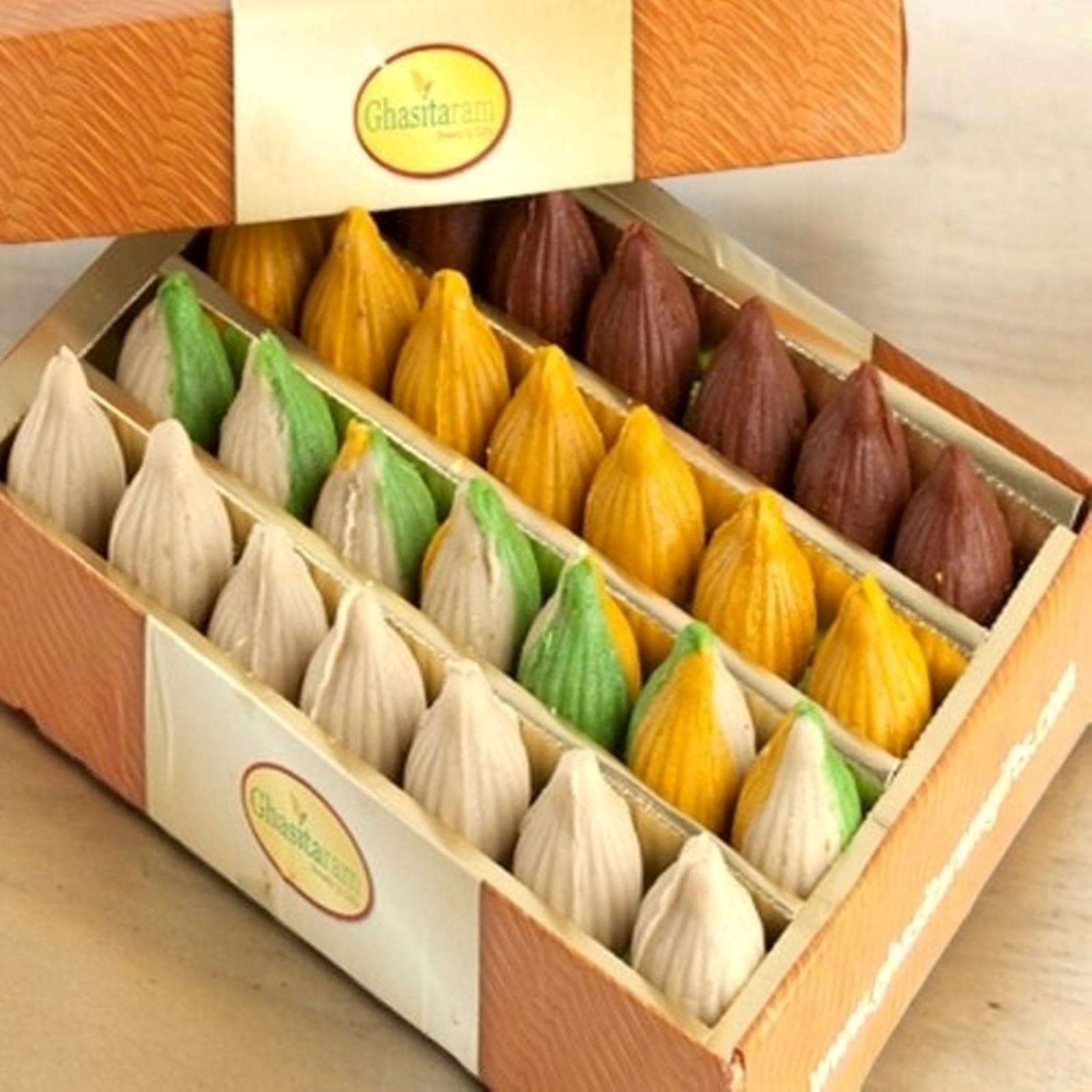 Ghasitaram Gifts Ghasitaram Gifts Pure Kaju Assorted Modaks, 200g