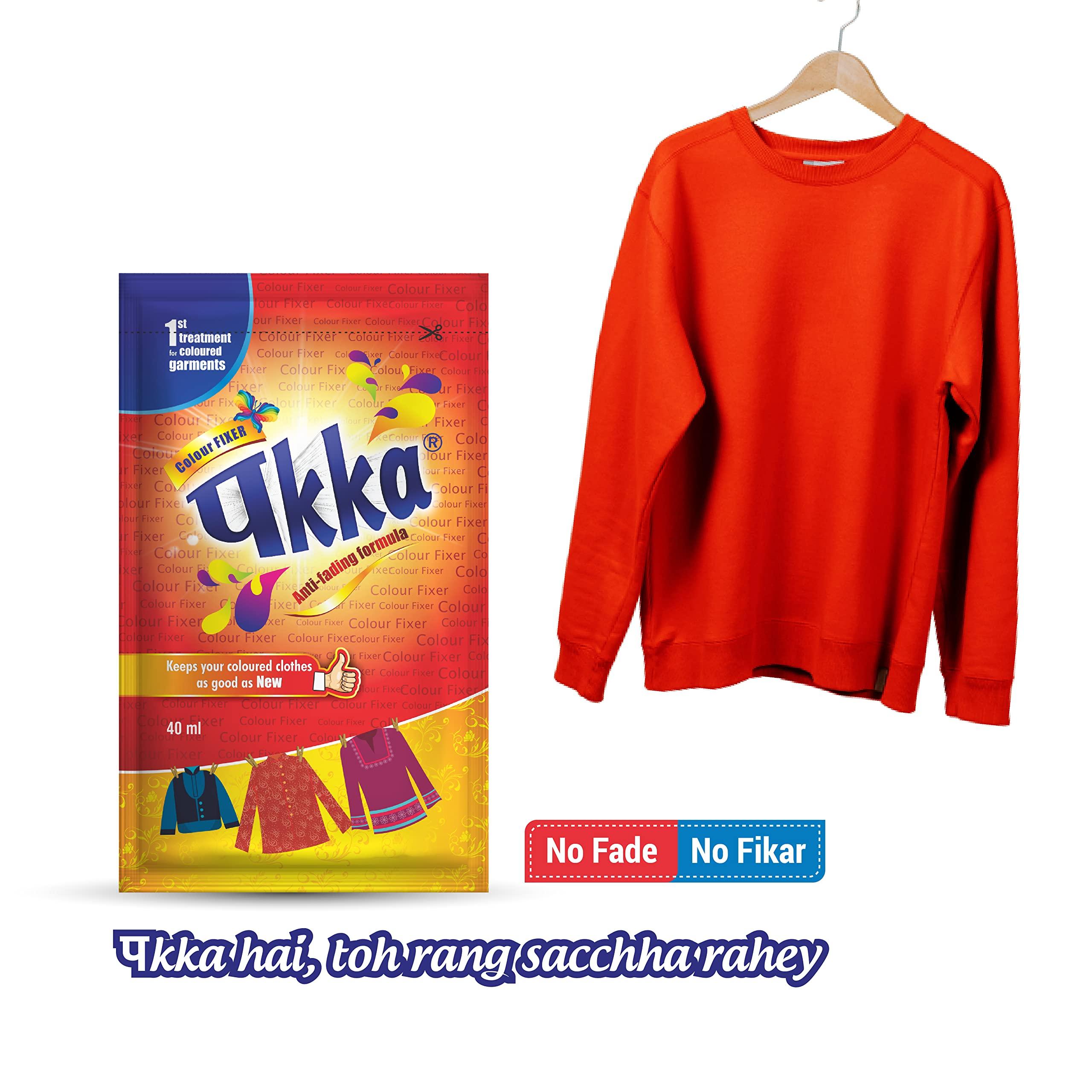 PAKKA PAKKA Cloth Color Fixer-Stops Colour Bleeding,Guard,Anti-Fade Formula Works On All Types Of Fabric With Solid Pattern To Prevent Fading&Cross Staining Of Other Clothes,Reduce Fading,Non-Formaldehyde