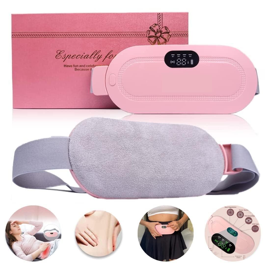 WEPTIX WEPTIX Period Cramp Relief Massager & Heating Pad for Period Cramps Portable Cordless Periods Cramps Relief Machine 3-Temp. & 4-Massage Mode Fast Heating Menstrual Period Pain Relief Device for Women