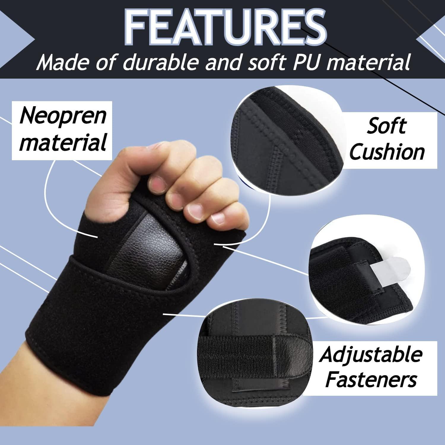 NUCARTURE NUCARTURE Adjustable Wrist Support for Pain Relief Carpal Tunnel Wrist Splint Support Brace for Left Hand for Men Women Wrist Brace Protector Fracture Supports Hand Belt (Left, Black)