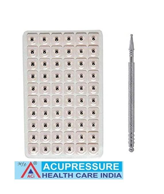 ACi ACi Acupuncture Needle Ear Vaccaria Auricular Seed Therapy Pack of 60 with 1 Sujok Therapy Jimmy