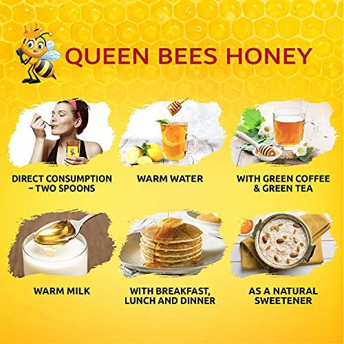 Queen Bees Honey Queen Bees Honey | 100% Pure India's No.1 Honey Brand | Original Honey | Organic Honey | Natural Honey | 100g