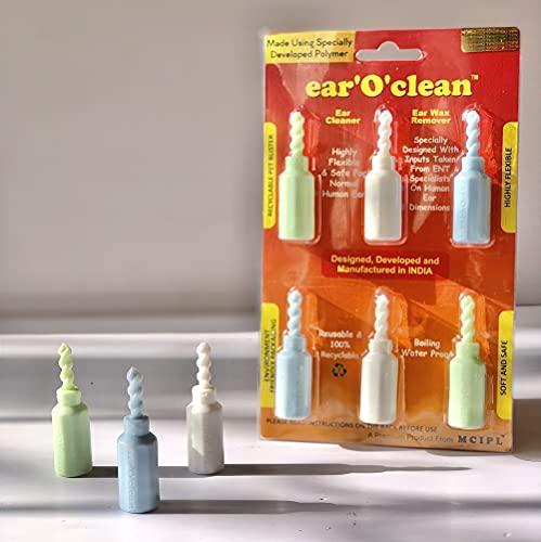 MCIPL ear’O’clean Ear Cleaner And Ear Wax Remover / Ear Scratcher (Multicolour) - Pack of 6 | Reusable ear cleaner made of very soft material to avoid injury while cleaning | Can be used as an ear-scratchin