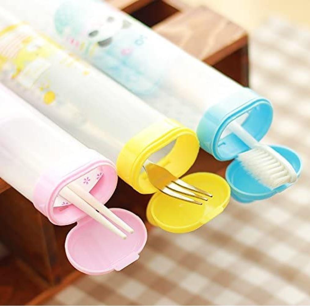 Prostuff.in Prostuff.in 2 Pcs Toothbrush Holder with Cap Antibacterial Toothbrush Case Cover, Travelling Accessories Multi Color