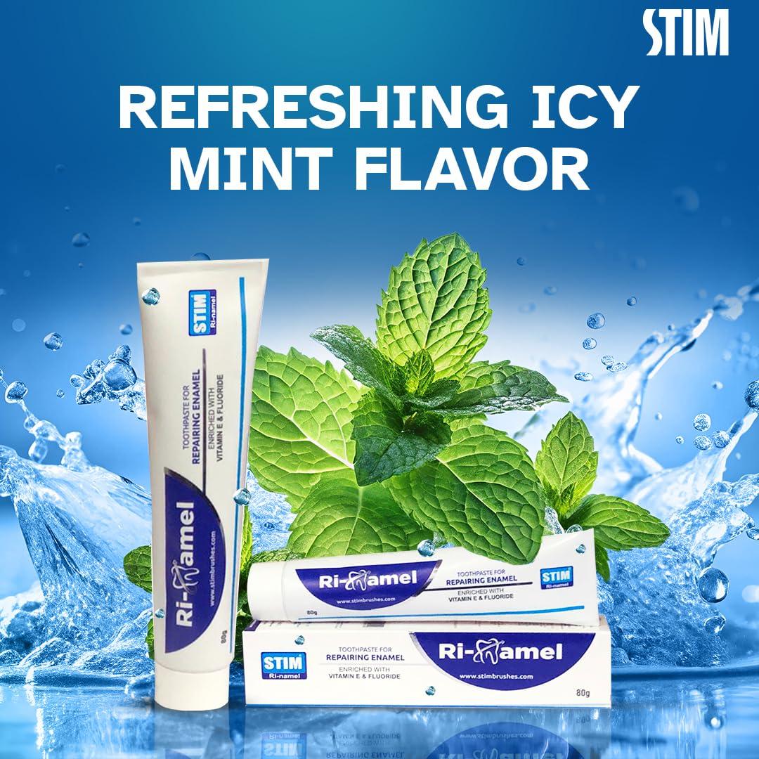STIM STIM Ri-namel - Toothpaste for Repairing Enamel and Healthy Gums - Pack of 3