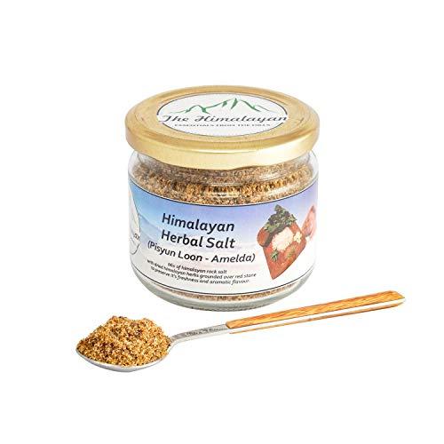 The Himalayan The Himalayan Flavoured Herbal Salt (Pisyun Loon)|Healthy & Mineral Rich Flavoured Salt|for Savory Flavor Like Raita,Salad,Pizza,Soups, Snacks,|Barbeque Dishes Salt|Naturally Grinded Salt - 200 gm