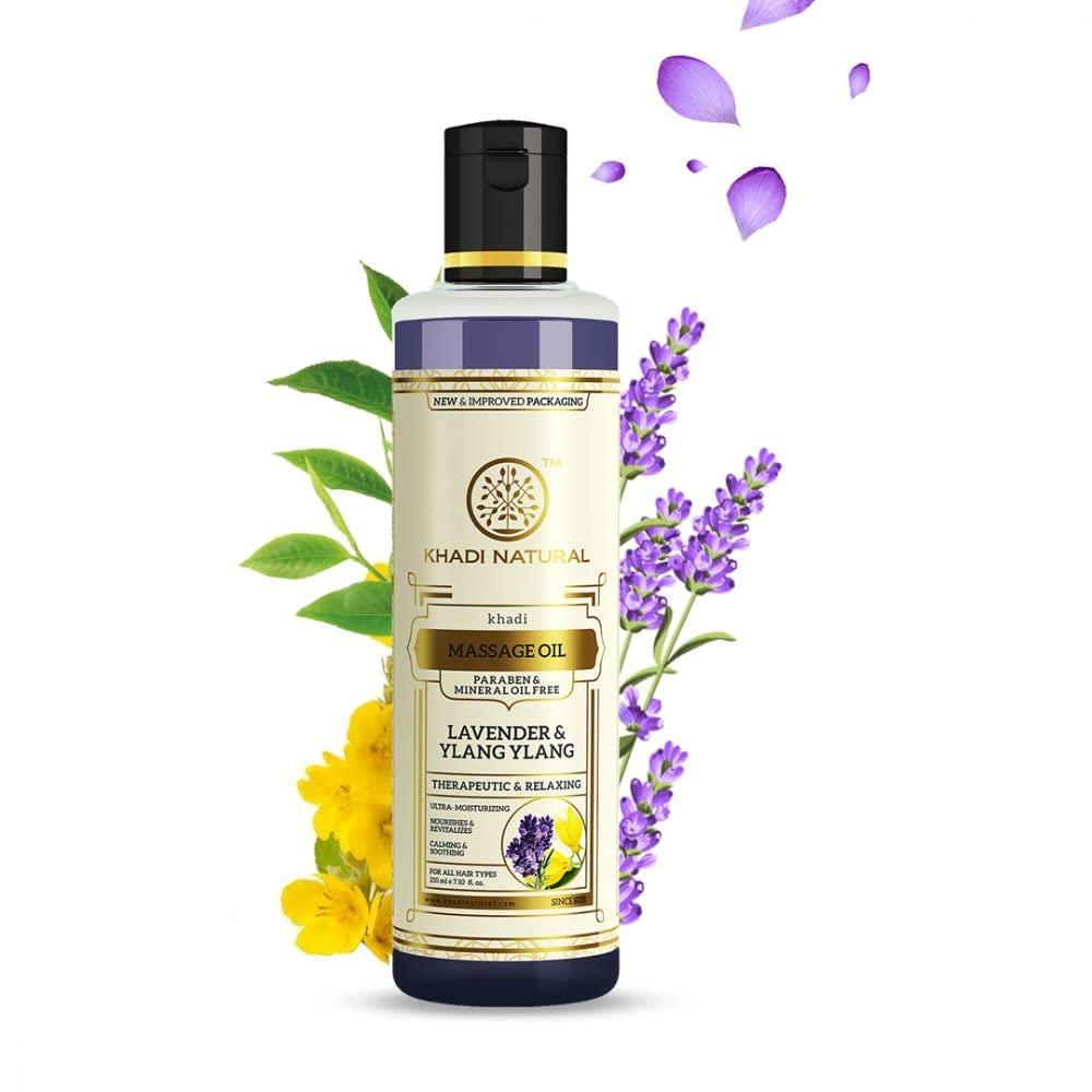 Khadi Herbal Khadi Natural Lavender & Ylang Ylang massage Oil 210 Ml (Set of 2)